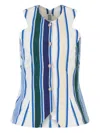 Shop Rosie Assoulin Ribbon King Striped Top