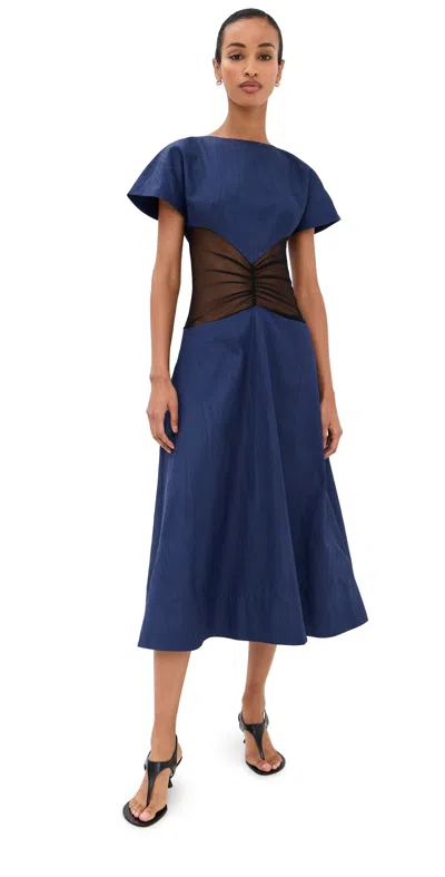 Rosie Assoulin Sands Through The Hourglass Dress Blueberry