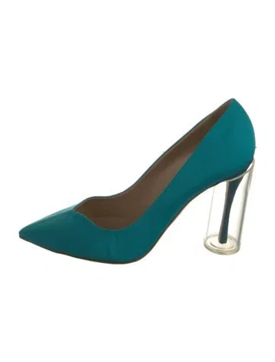 Pre-owned Rosie Assoulin Satin Pumps In Blue