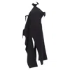 Rosie Assoulin Shoulder High Slit Halter Gown Dress In Black
