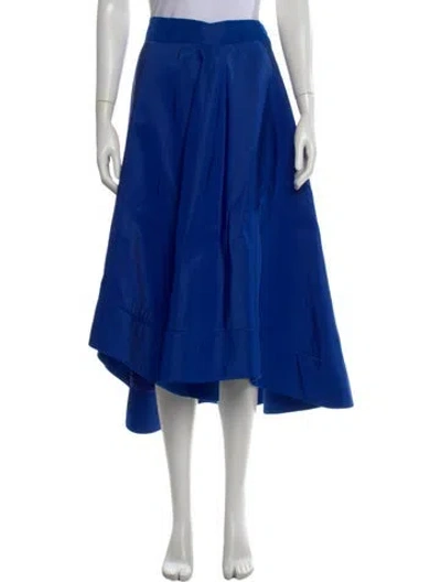 Pre-owned Rosie Assoulin Silk Long Skirt In Blue