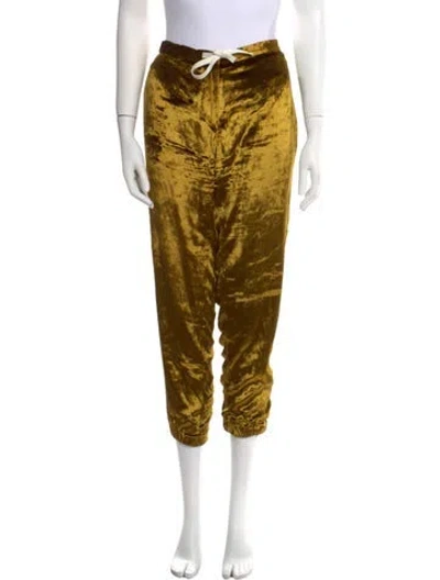 Pre-owned Rosie Assoulin Skinny Leg Pants In Yellow