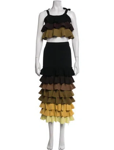 Pre-owned Rosie Assoulin Skirt Set In Yellow