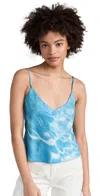 Rosie Assoulin Slippery Cami Turquoise In Turquoise