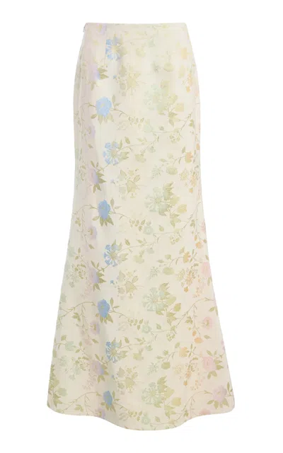Rosie Assoulin Slippery When Wet Maxi Skirt In Gold