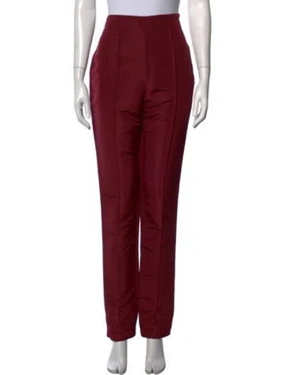 Pre-owned Rosie Assoulin Straight Leg Pants In Red