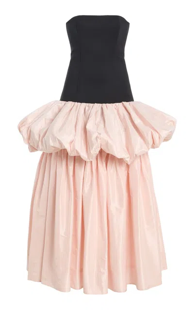 Rosie Assoulin Strapless Daffodil Silk Gown In Pink