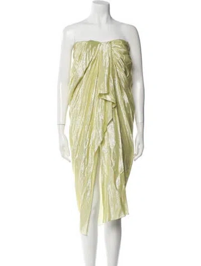 Pre-owned Rosie Assoulin Strapless Long Dress In White