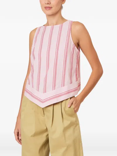Rosie Assoulin Striped Chevron Top In Multi