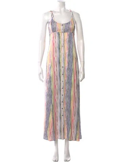 Pre-owned Rosie Assoulin Striped Long Dress W/ Tags In Multi
