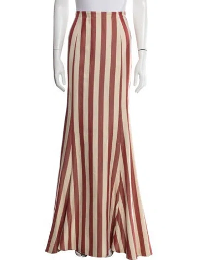 Pre-owned Rosie Assoulin Striped Long Skirt In Multi