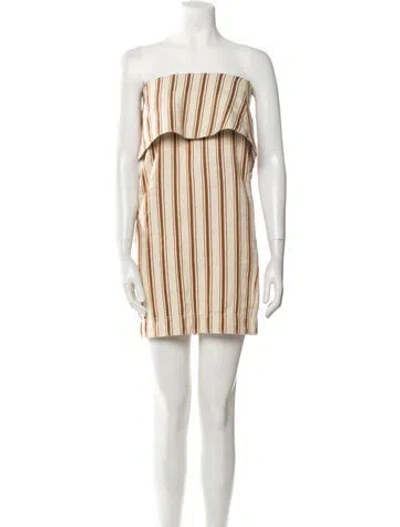 Pre-owned Rosie Assoulin Striped Mini Dress In Multi