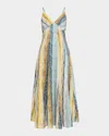 Rosie Assoulin Striped Twill Empire-waist Midi Cami Dress In Multi