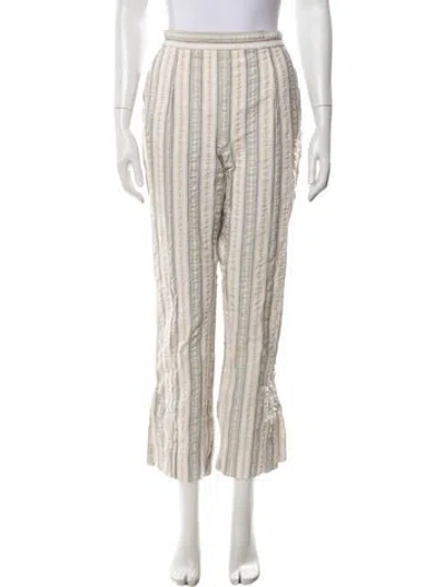 Pre-owned Rosie Assoulin Striped Wide Leg Pants In Multicolor