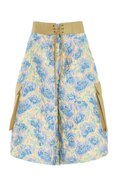 Rosie Assoulin Surf Lace-up Knee-length Shorts In Multi