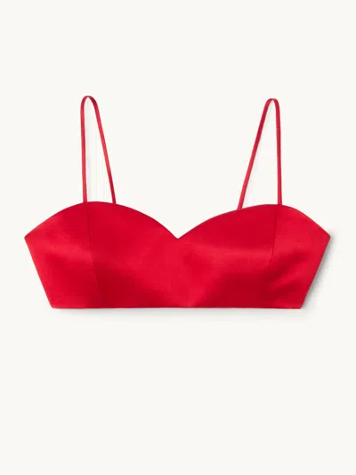 Rosie Assoulin Sweetheart Bra Top Jamberry 2 In Red