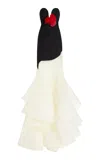 Rosie Assoulin Sweetheart Gown In Black,white