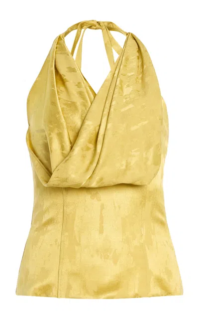 Rosie Assoulin Swoop There It Is Top In Yellow