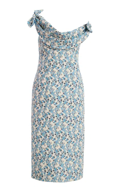 Rosie Assoulin Swoop You Off Your Feet Dress In Blue