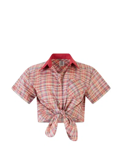 Rosie Assoulin Tie Button Shirt In Brown