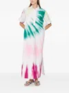 Rosie Assoulin Oversized Tie-dyed Cotton-poplin Maxi Shirt Dress In White