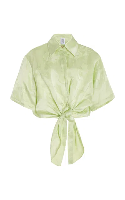 Rosie Assoulin Tie Me Up; Tie Me Button-down Shirt In Green