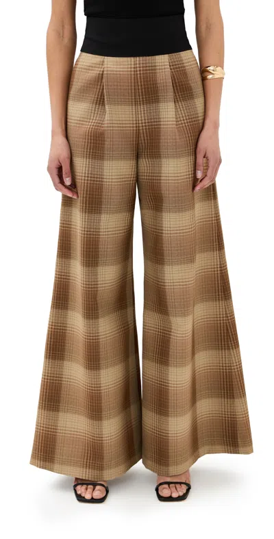 Rosie Assoulin Tie Palazzo Pants Brown