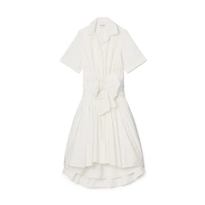 Rosie Assoulin Tie Shirtdress In White
