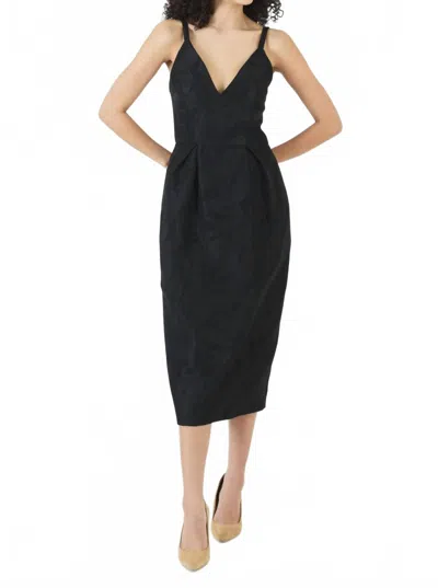 Rosie Assoulin Tulip Waist Dress In Black