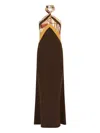 Rosie Assoulin Twisted Halterneck Maxi Dress
