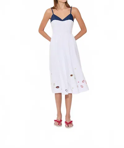 Rosie Assoulin Undress Eyelet Cotton Poplin Midi Dress In White