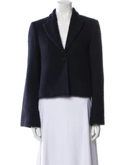 Pre-owned Rosie Assoulin Virgin Wool Blazer In Blue