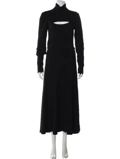 Pre-owned Rosie Assoulin Virgin Wool Long Dress In Black
