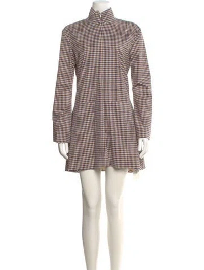 Pre-owned Rosie Assoulin Virgin Wool Mini Dress In Neutral