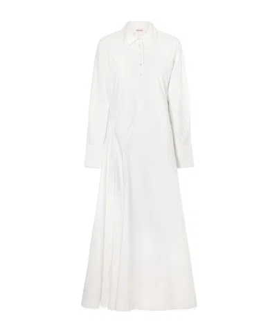 Rosie Assoulin Groovy Cotton-poplin Maxi Dress In White