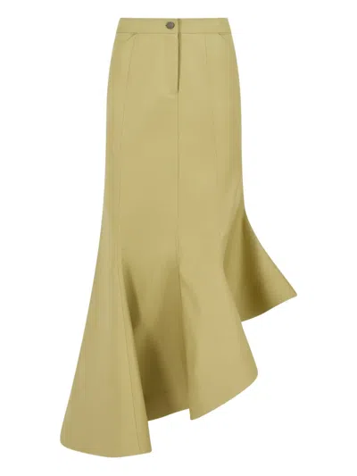 Rosie Assoulin Wave Asymmetric Skirt In Green