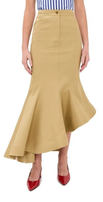 ROSIE ASSOULIN WAVE SKIRT WHEAT