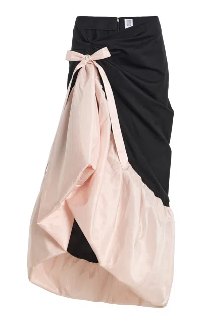 Rosie Assoulin Whoopsy Daisy Silk Midi Skirt In Pink
