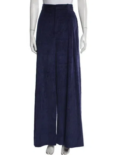 Pre-owned Rosie Assoulin Wide Leg Pants In Blue