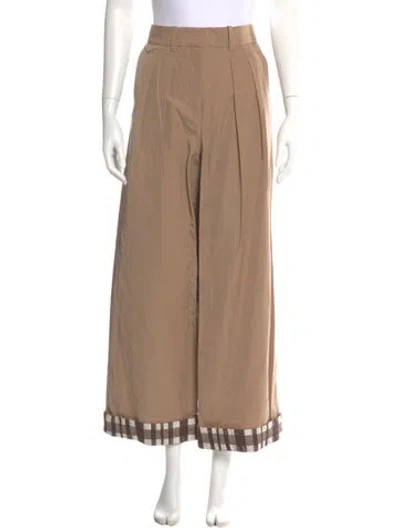 Pre-owned Rosie Assoulin Wide Leg Pants In Brown