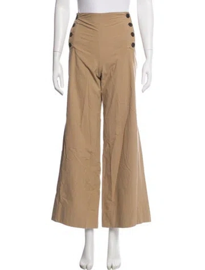 Pre-owned Rosie Assoulin Wide Leg Pants In Brown
