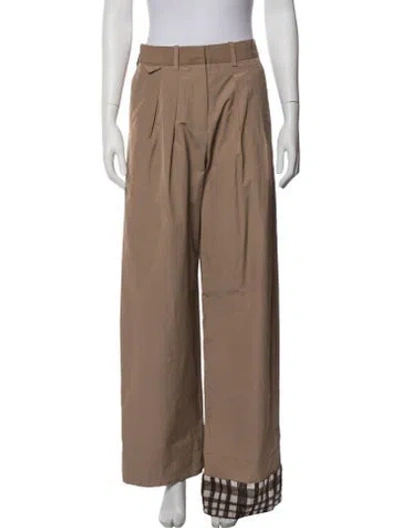 Pre-owned Rosie Assoulin Wide Leg Pants In Brown