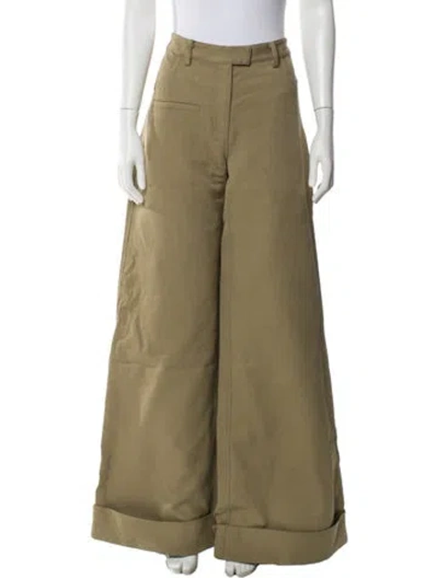 Pre-owned Rosie Assoulin Wide Leg Pants In Neutral