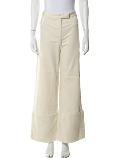 Pre-owned Rosie Assoulin Wide Leg Pants In Neutral