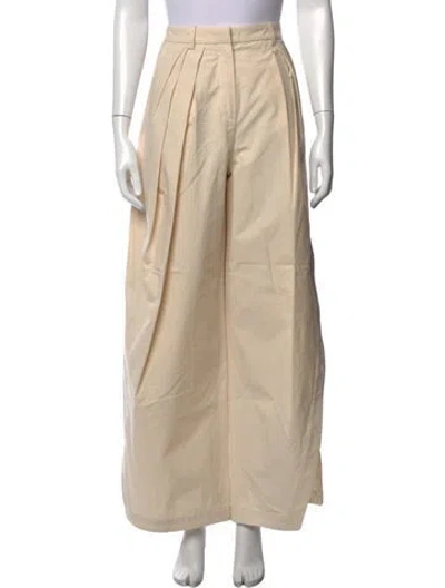 Pre-owned Rosie Assoulin Wide Leg Pants In Neutral
