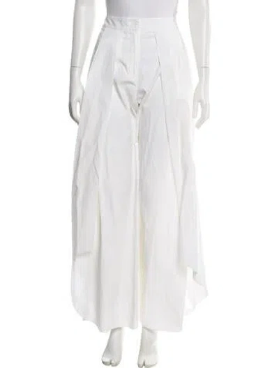 Pre-owned Rosie Assoulin Wide Leg Pants In White