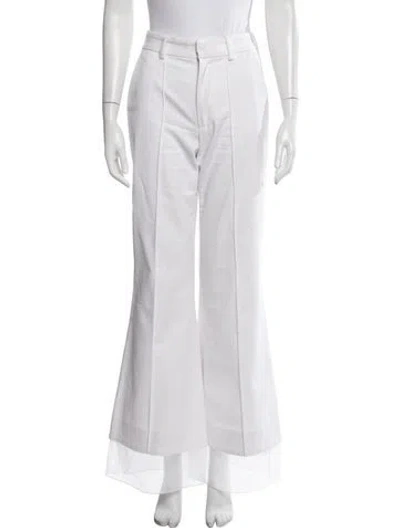 Pre-owned Rosie Assoulin Wide Leg Pants In White