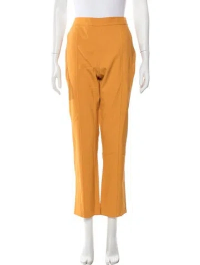 Pre-owned Rosie Assoulin Wide Leg Pants In Yellow