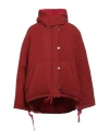 Rosie Assoulin Woman Coat Brick Size 8 Virgin Wool, Polyester, Acrylic, Alpaca Wool In Red