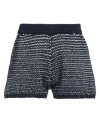 Rosie Assoulin Woman Shorts & Bermuda Shorts Navy Size S Cotton In Navy Blue